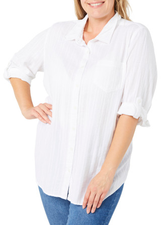 Thumbnail 1: Dash Dash Plus 3/4 Sleeve Button Down Top 