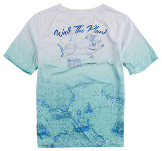 Thumbnail 2: REEL LEGENDS Reel Legends Little Boys Short Sleeve Walk Plank Tec Shirt 