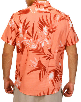 Thumbnail 2: Cubavera Cubavera Mens Watercolor Leaves Button Down Shirt 