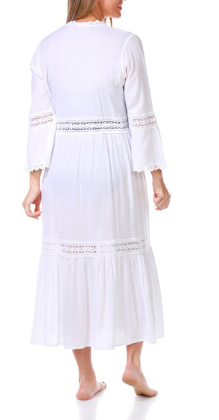 Thumbnail 3: Raviya Raviya Womens Long Sleeve Tie Front Kimono Coverup 