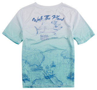 Thumbnail 2: REEL LEGENDS Reel Legends Big Boys Short Sleeve Walk the Plank Tec Shirt 