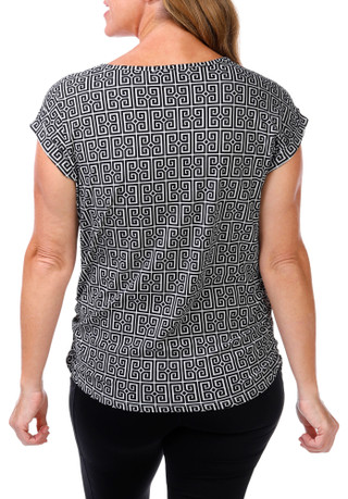 Thumbnail 3: Vintage Rose Vintage Rose Womens Short Sleeve Print Top 
