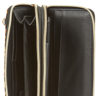 Thumbnail 3: BUXTON Buxton Leopard Vegan Leather Organizer Wristlet Wallet 