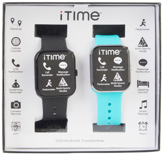 Thumbnail 1: Accutime iTime 2 Pk Mint Black Tech Watch 