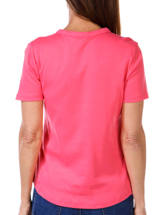 Thumbnail 3: Coral Bay Coral Bay Womens Solid Short Sleeve Henley Top 