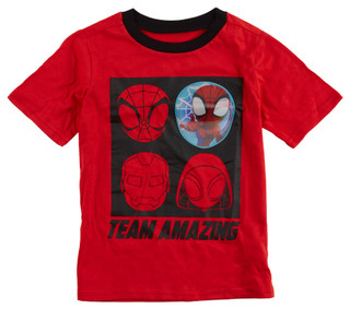 Thumbnail 1: Marvel Marvel Little Boys Spiderman & Amazing Team T-Shirt 