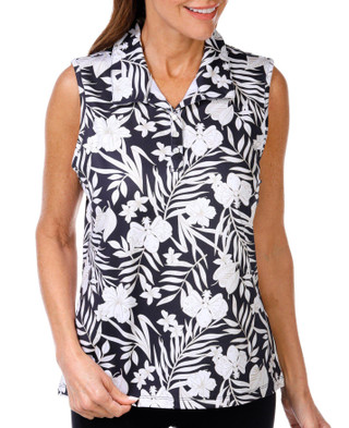 Thumbnail 1: Coral Bay Golf Coral Bay Golf Womens Sleeveless Orchid & Palms Top 