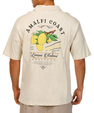 Thumbnail 1: SAINTS STUDIO Saints Studio Mens Amalfi Coast Graphic Polo Shirt 