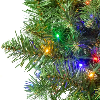Thumbnail 4: Kurt Adler Kurt Adler 9 Ft. Prelit Multicolored LED Noble Fir Garland 