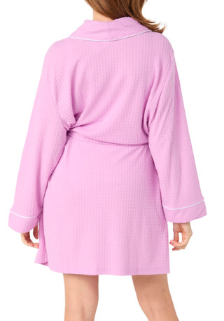 Thumbnail 2: Jasmine Rose Jasmine Rose Womens 38 in Houndstooth Shawl Wrap Robe 