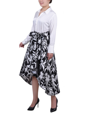 Thumbnail 3: NY COLLECTION NY Collection Petite Satin/Mikado Dress 