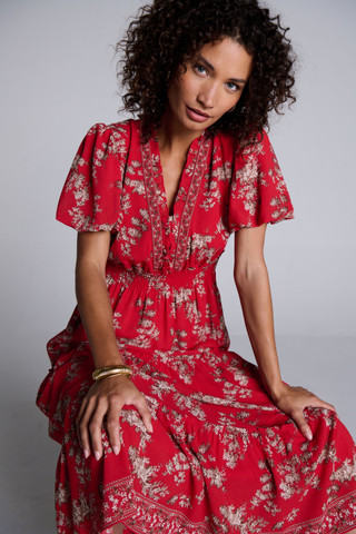 Thumbnail 1: MAX STUDIO Max Studio Womens Short Sleeve Georgette Maxi Dress 