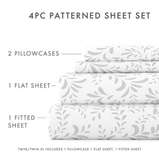 Thumbnail 38: Home Collections Home Collections Premium Ultra Burst Of Vines Sheet Set 
