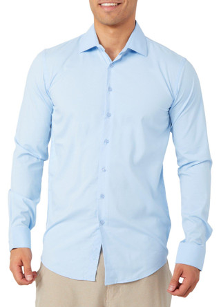 Thumbnail 1: Chaps Chaps Mens Long Sleeve Button Down Solid Slim Fit Shirt 