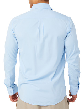 Thumbnail 2: Chaps Chaps Mens Long Sleeve Button Down Solid Slim Fit Shirt 
