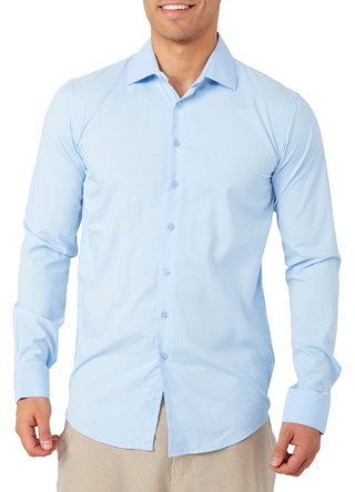 Thumbnail 1: Chaps Chaps Mens Long Sleeve Button Down Solid Slim Fit Shirt 