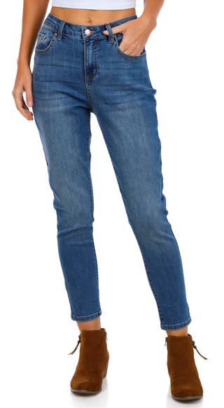Thumbnail 1: Express Juniors Mid-Rise Skinny Jeans 