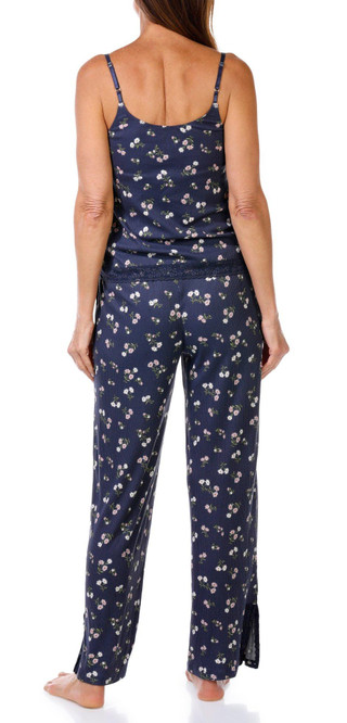 Thumbnail 3: JACLYN Jaclyn Womens 2 Pc Lace Tank & Pants Pajama Set 