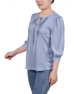 Thumbnail 3: NY COLLECTION NY Collection Womens Missy Elbow Sleeve Satin Blouse 