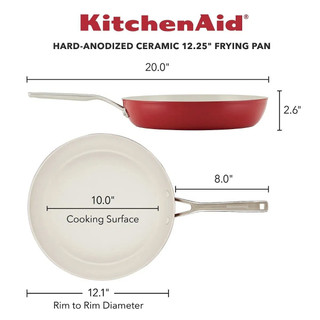 Thumbnail 5: KitchenAid KitchenAid 12.25 in Hard Anodized Ceramic Frying Pan 