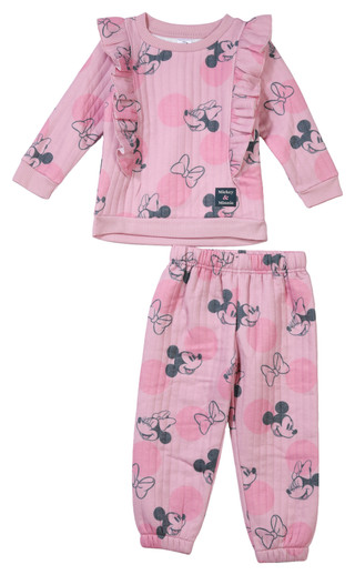 Thumbnail 1: Disney Disney Little Girls 2 Pc Minnie Mouse Fleece Jogger Set 