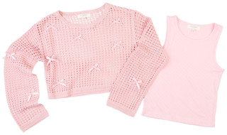 Thumbnail 3: No Comment No Comment Big Girls 2 Pc Bow Sweater Top 