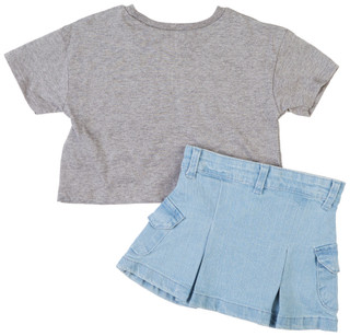 Thumbnail 2: Jessica Simpson Jessica Simpson Toddler Girls 2 Pc Heart Shirt Skirt Set 