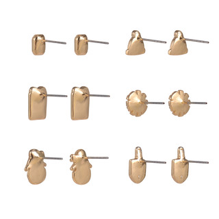 Thumbnail 2: Hallmark Hallmark 6 Pk Hanukkah Stud Earrings 