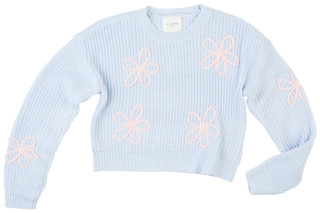 Thumbnail 1: No Comment No Comment Big Girls Long Sleeve Floral Sweater 