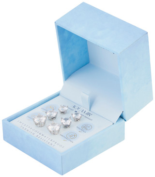 Thumbnail 3: AQUAMIR Aquamir 3 Pc Silver Round Stud Earring Set 