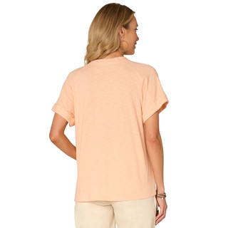 Thumbnail 2: Democracy Democracy Petite Short Sleeve Embroidered Print Tee 