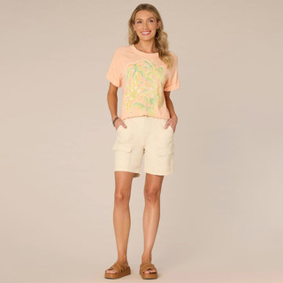 Thumbnail 4: Democracy Democracy Petite Short Sleeve Embroidered Print Tee 