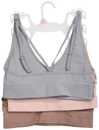 Thumbnail 2: Danskin Danskin Womens 3 Pk Wireless Pintuck Ribbed Bralettes 
