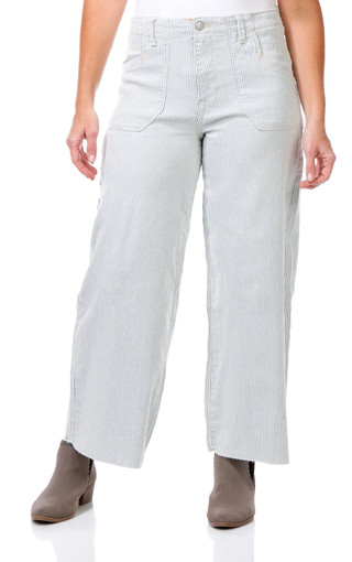 Thumbnail 3: Kensie Kensie Womens Twill Ankle Pinstripe Pants 