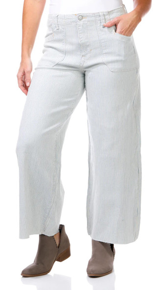 Thumbnail 1: Kensie Kensie Womens Twill Ankle Pinstripe Pants 