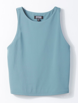 Thumbnail 3: Express Womens High Neck Cropped Tank Top 