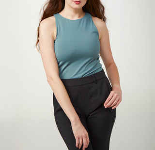 Thumbnail 1: Express Womens High Neck Cropped Tank Top 
