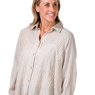 Thumbnail 4: VINTAGE HAVANA Vintage Havana Womens Long Sleeve Button Down Top 