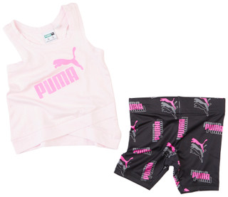 Thumbnail 3: Puma Puma Baby Girls 2 Pc Bike Shorts Set 