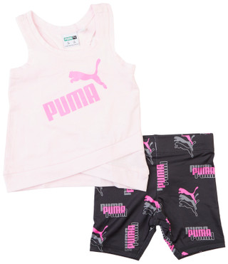 Thumbnail 1: Puma Puma Baby Girls 2 Pc Bike Shorts Set 