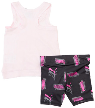 Thumbnail 2: Puma Puma Baby Girls 2 Pc Bike Shorts Set 