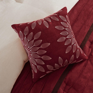 Thumbnail 7: Madison Park Madison Park Palmer Red 7-pc. Comforter Set 