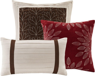 Thumbnail 11: Madison Park Madison Park Palmer Red 7-pc. Comforter Set 