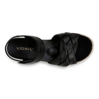 Thumbnail 2: Vionic Vionic Womens Saratoga Wide Width Espadrille Wedge Sandals 