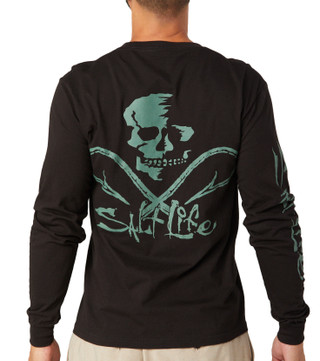Thumbnail 2: Salt Life Salt Life Mens Skull & Hooks Long Sleeve T-Shirt 