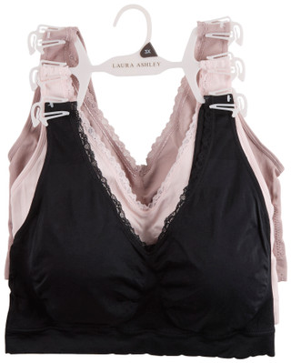 Thumbnail 1: Laura Ashley Laura Ashley Plus 3Pk Lace Trim Lounge Bras 
