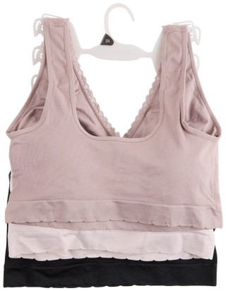 Thumbnail 2: Laura Ashley Laura Ashley Plus 3Pk Lace Trim Lounge Bras 