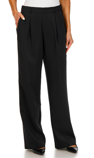 Thumbnail 1: Express Womens Wide Leg High Rise Pleated Pants 