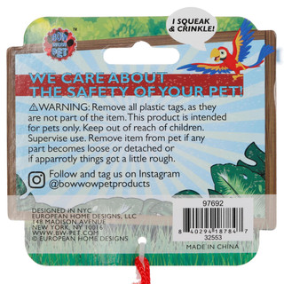 Thumbnail 2: Bow Wow Pet Bow Wow Pet Squeak & Squawk Parrot Pet Toy 
