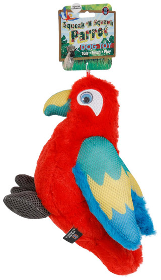 Thumbnail 1: Bow Wow Pet Bow Wow Pet Squeak & Squawk Parrot Pet Toy 